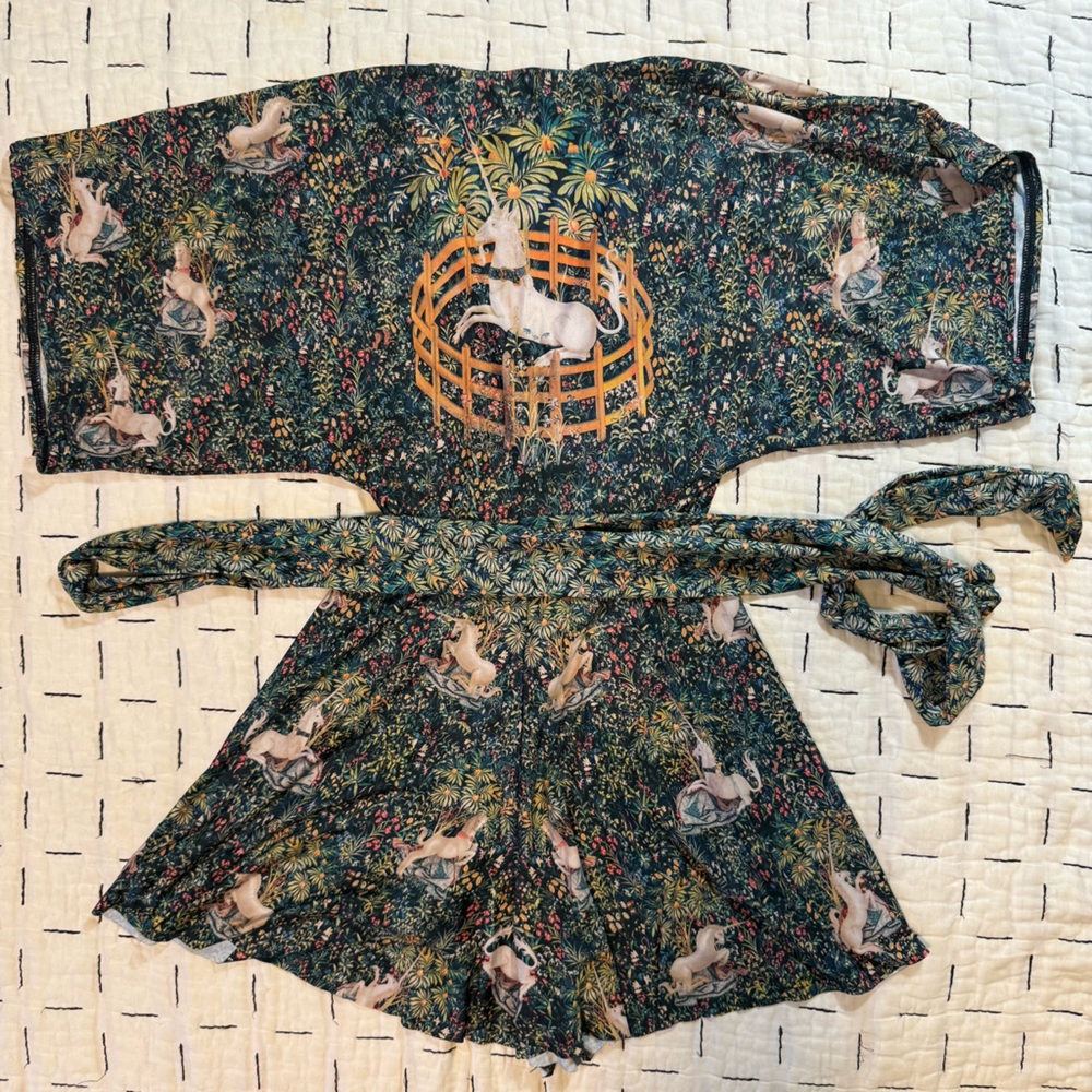 Unicorn in Captivity Kimono Playsuit S - Picture 3 of 4
